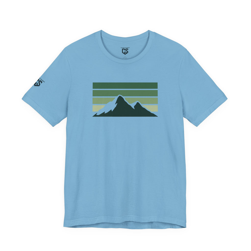 Cascade Lines Tee – Earth-Tone Mountain Stripe Shirt