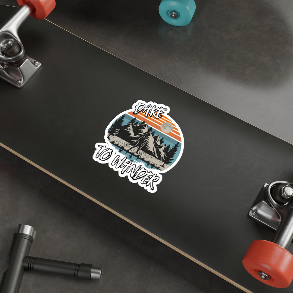 Dare to Wander – Retro Hiker Sticker